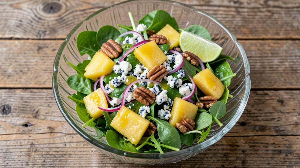 Blue Ternate Salad Recipe: Tropical Twist With Pineapple and Lime Zing